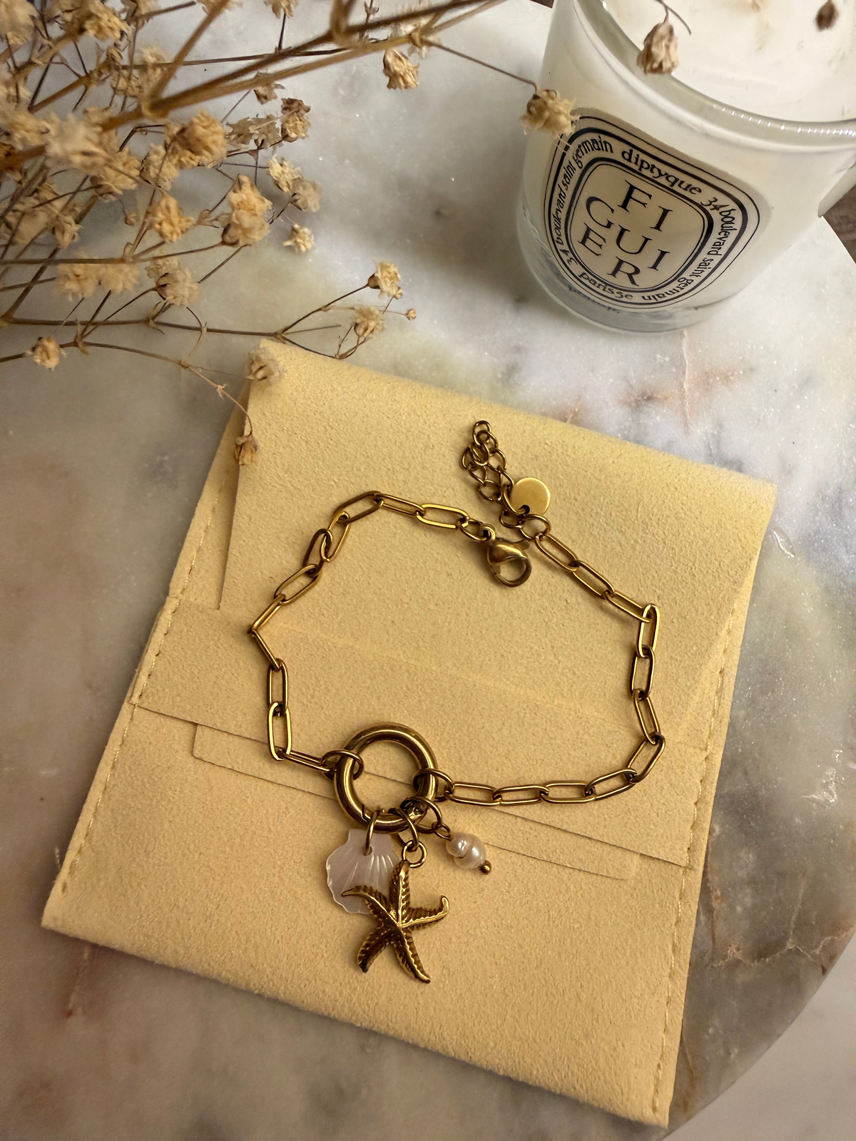 Bracelet Star doré à étoile de mer — photo originale