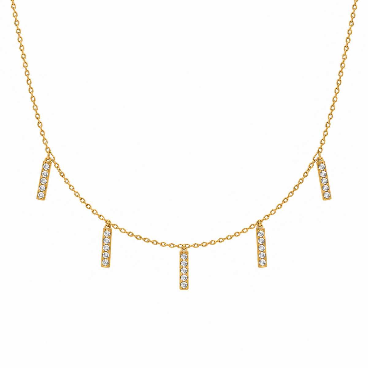 Collier Maeva suspendu sur fond blanc, sans buste